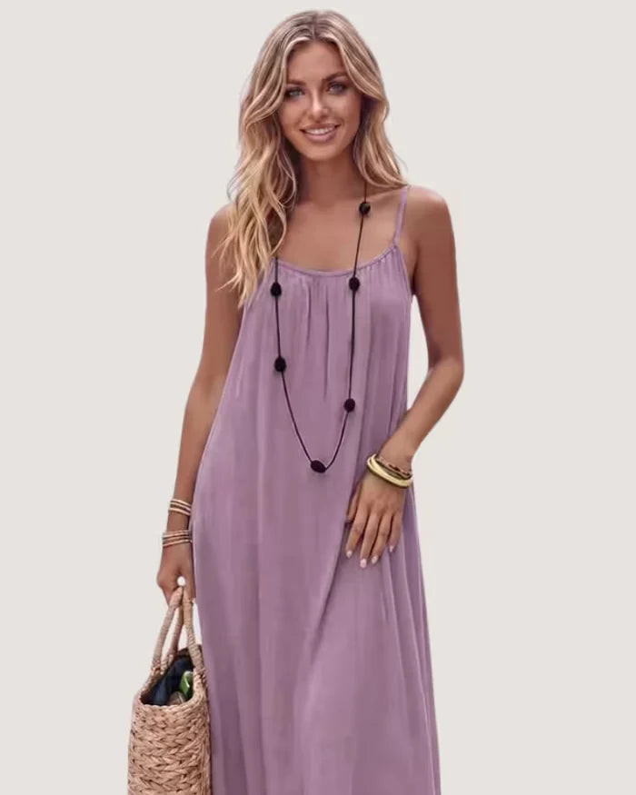 Effortless Elegance: Women’s Sleeveless Linen Maxi