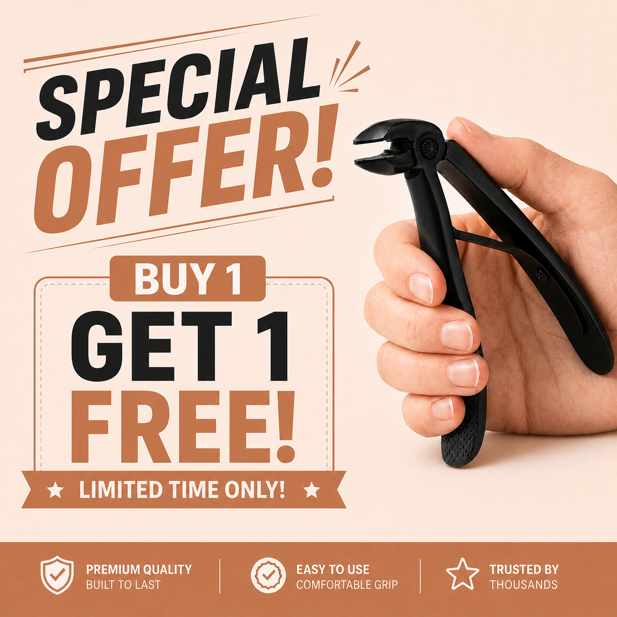 Susterra ® Nail Clipper for Seniors | Cuts Thick Nails With Less Effort