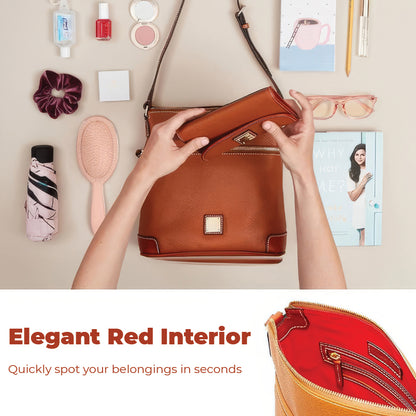 Women’s Retro Pebble Leather Crossbody Bag