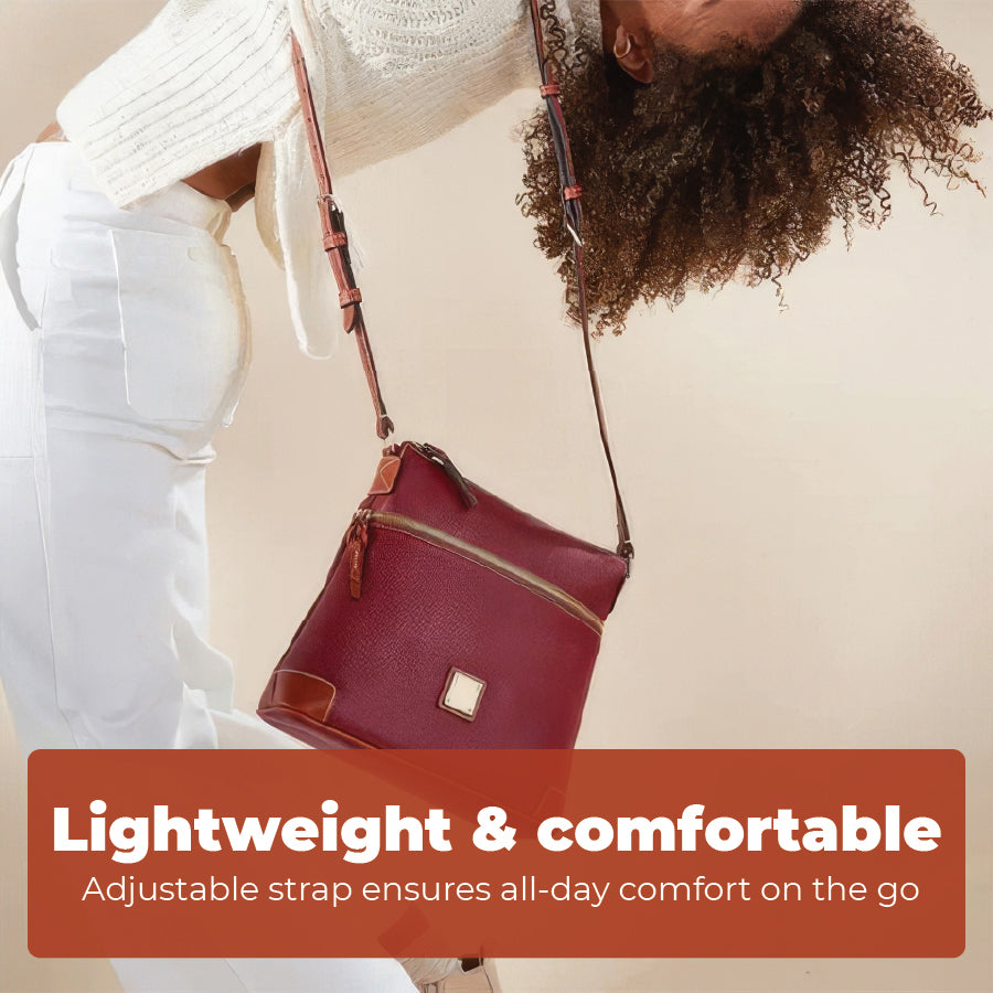 Women’s Retro Pebble Leather Crossbody Bag