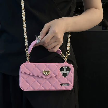 Luxe Quilted Vegan Silicone Case with Card Holder