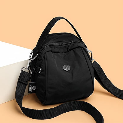 Women's Small Nylon Crossbody Purse, Water-Resistant Mini Shoulder Bag with Removable Strap,