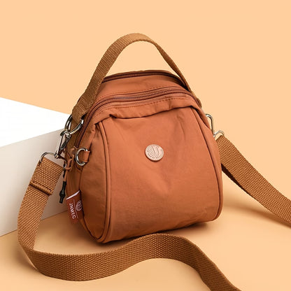 Women's Small Nylon Crossbody Purse, Water-Resistant Mini Shoulder Bag with Removable Strap,
