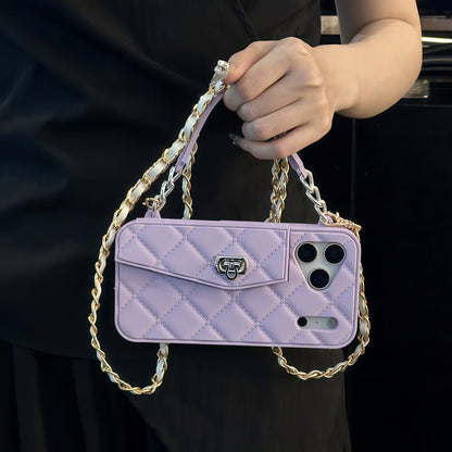 Luxe Quilted Vegan Silicone Case with Card Holder