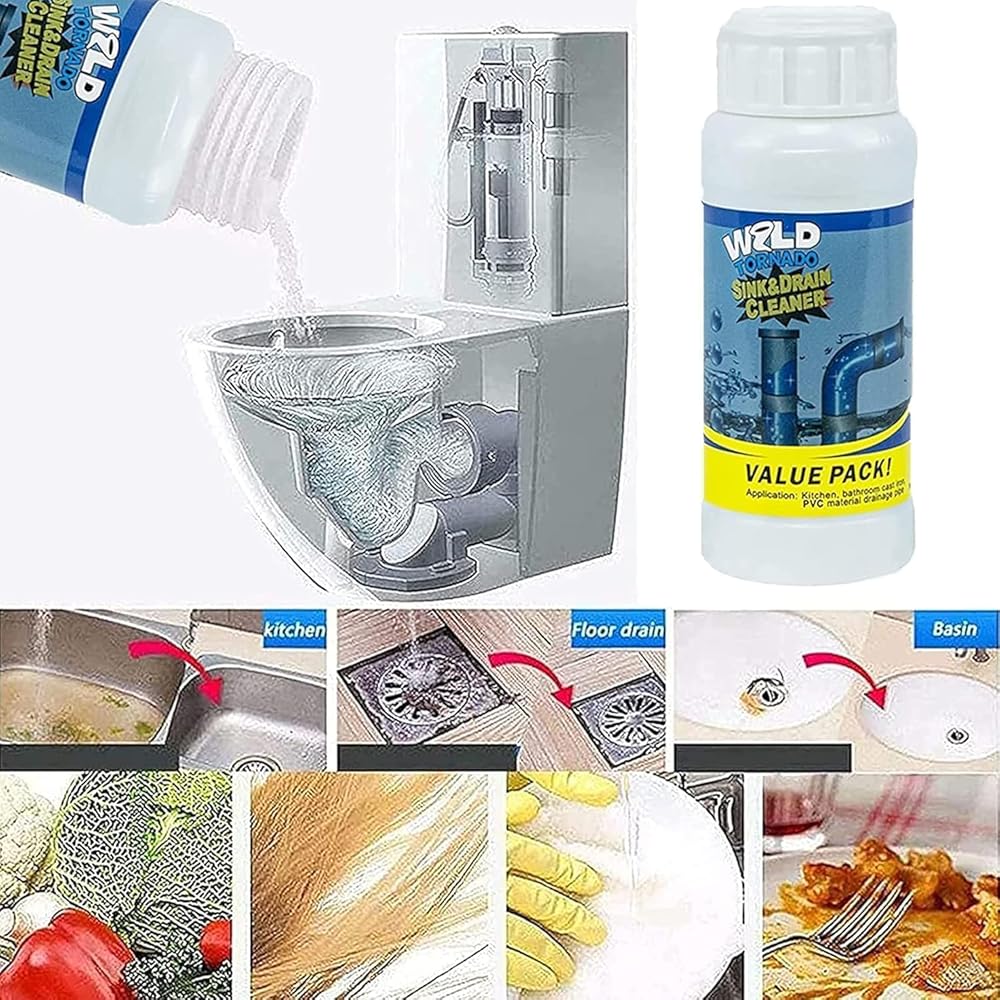Set of 4 (400g) – Powerful cleaning powder for sinks and drains