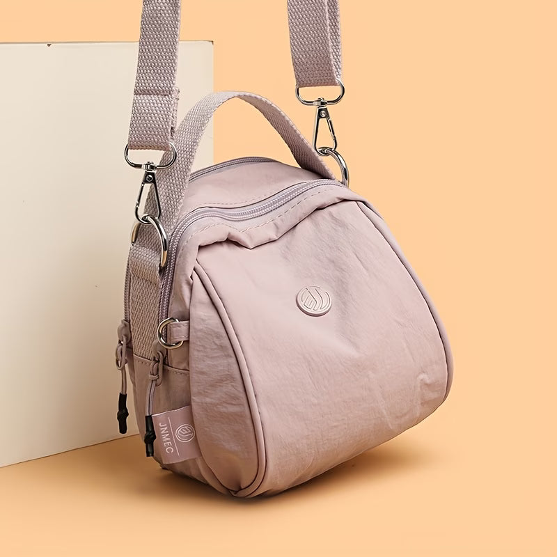 Women's Small Nylon Crossbody Purse, Water-Resistant Mini Shoulder Bag with Removable Strap,