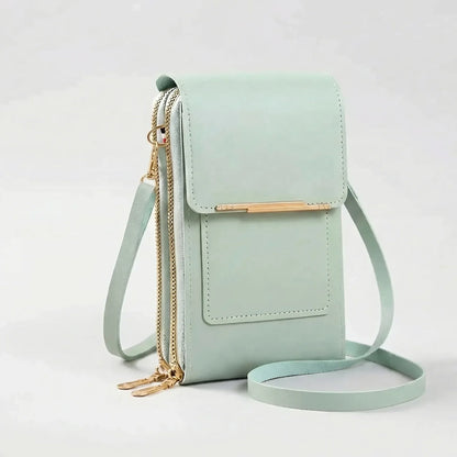 Vegan Compact Touchscreen Crossbody Bag