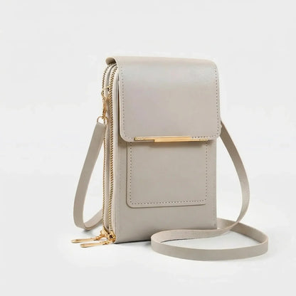 Vegan Compact Touchscreen Crossbody Bag