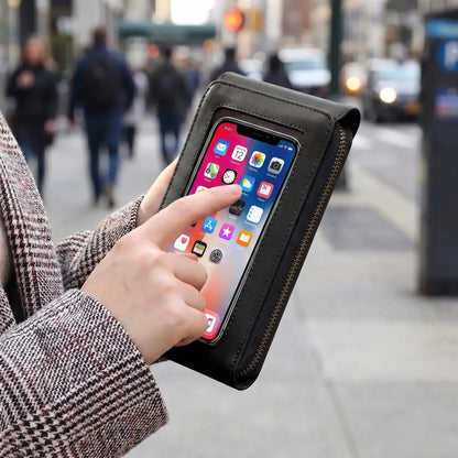 Vegan Compact Touchscreen Crossbody Bag