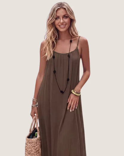 Effortless Elegance: Women’s Sleeveless Linen Maxi