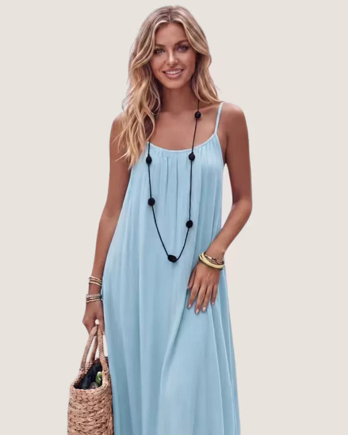 Effortless Elegance: Women’s Sleeveless Linen Maxi