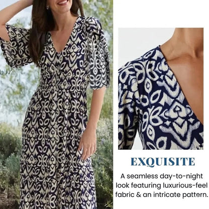 Bohemian Vintage V-Neck Floral Casual Long Dresses