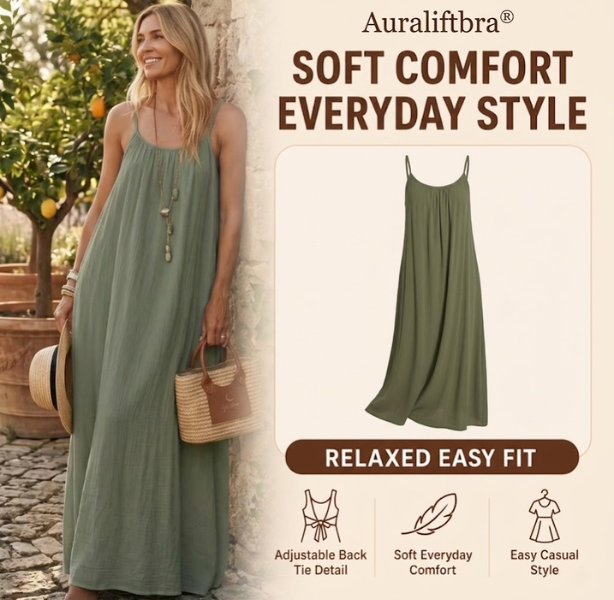 Plus Size 2026 New Women'S Backless Maxi Dress, Open Back Slip, Beach Resort Wear