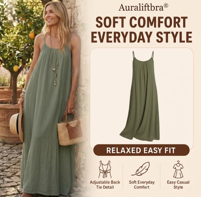 Plus Size 2026 New Women'S Backless Maxi Dress, Open Back Slip, Beach Resort Wear