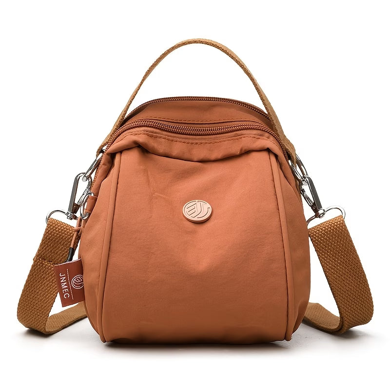 Women's Small Nylon Crossbody Purse, Water-Resistant Mini Shoulder Bag with Removable Strap,