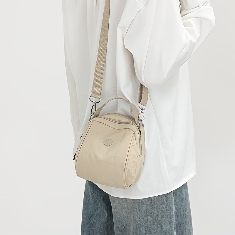 Women's Small Nylon Crossbody Purse, Water-Resistant Mini Shoulder Bag with Removable Strap,