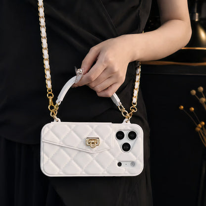 Luxe Quilted Vegan Silicone Case with Card Holder