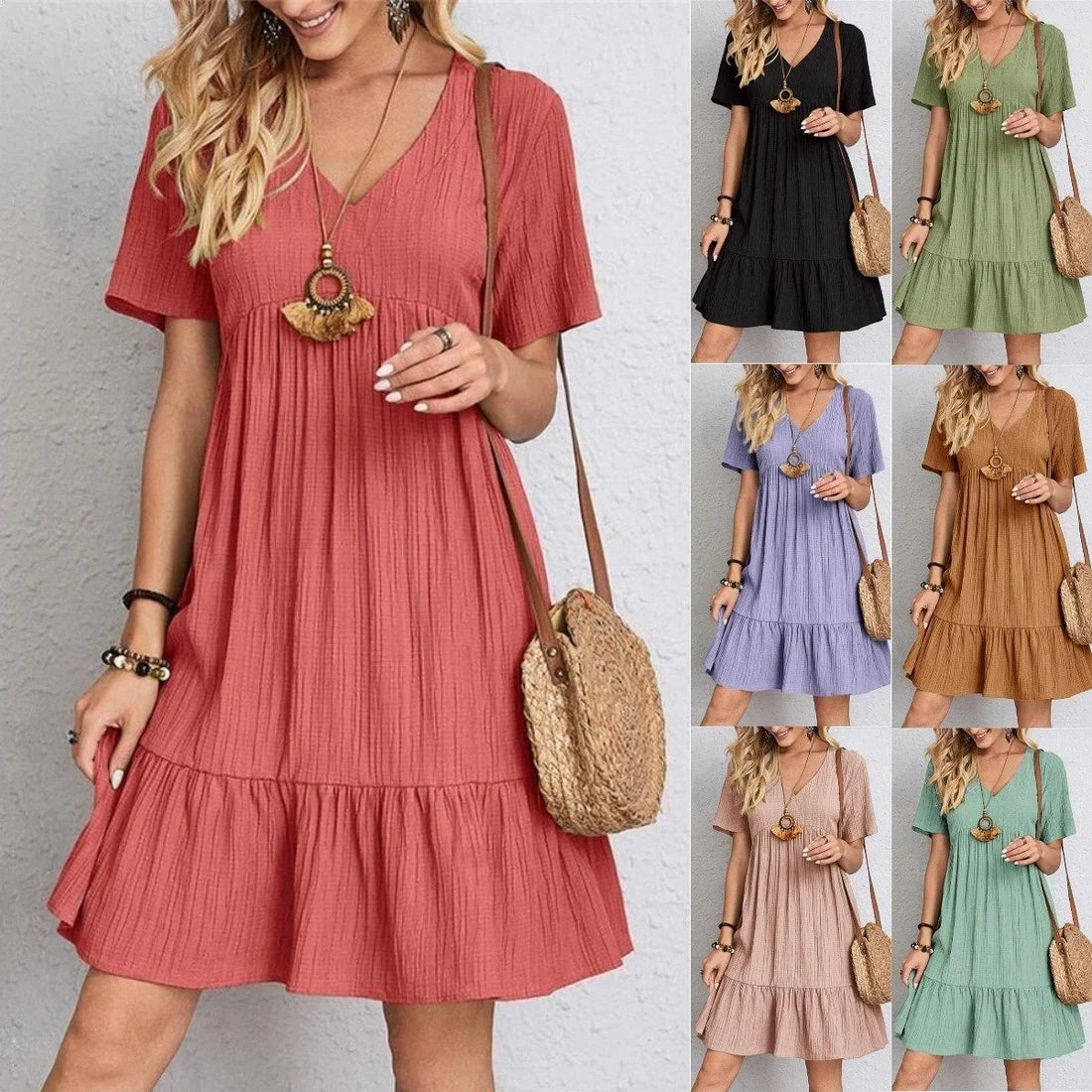 💥Dress with loose waist lacing