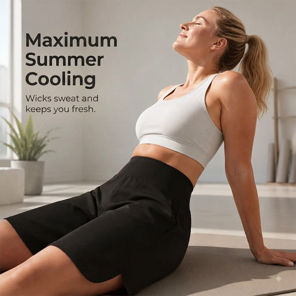 Women's Casual Wide Leg Knee-Length Shorts