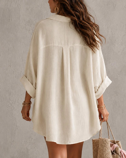 Cotton Linen Shirt & Shorts Set