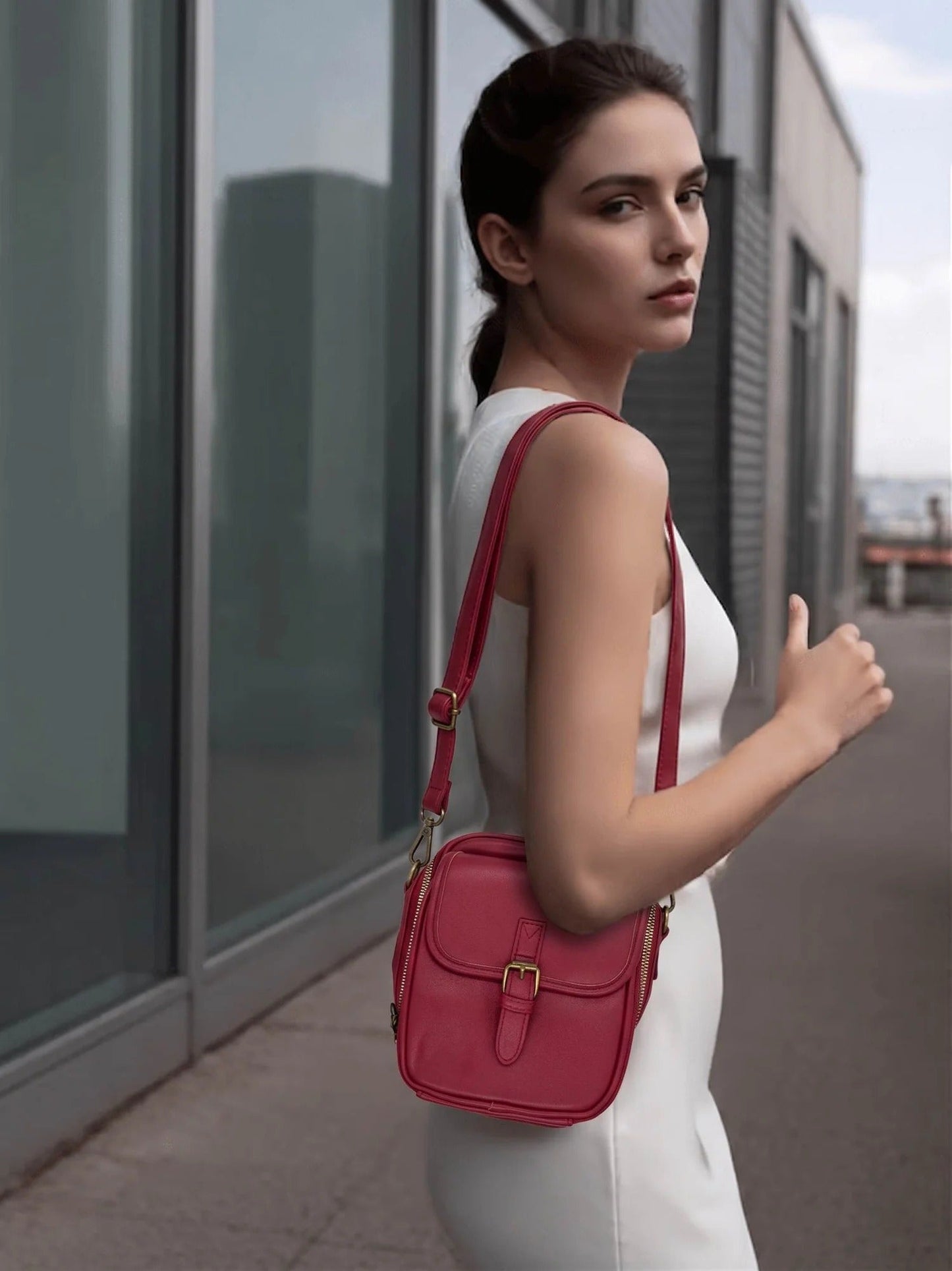 The Luxe Vegan Leather Crossbody