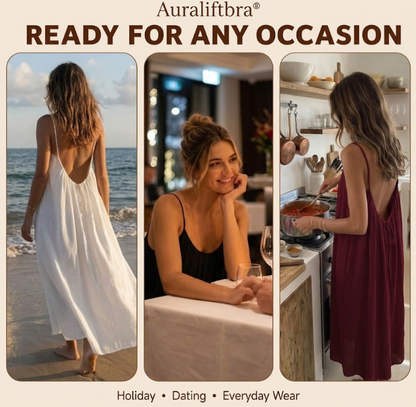 Plus Size 2026 New Women'S Backless Maxi Dress, Open Back Slip, Beach Resort Wear