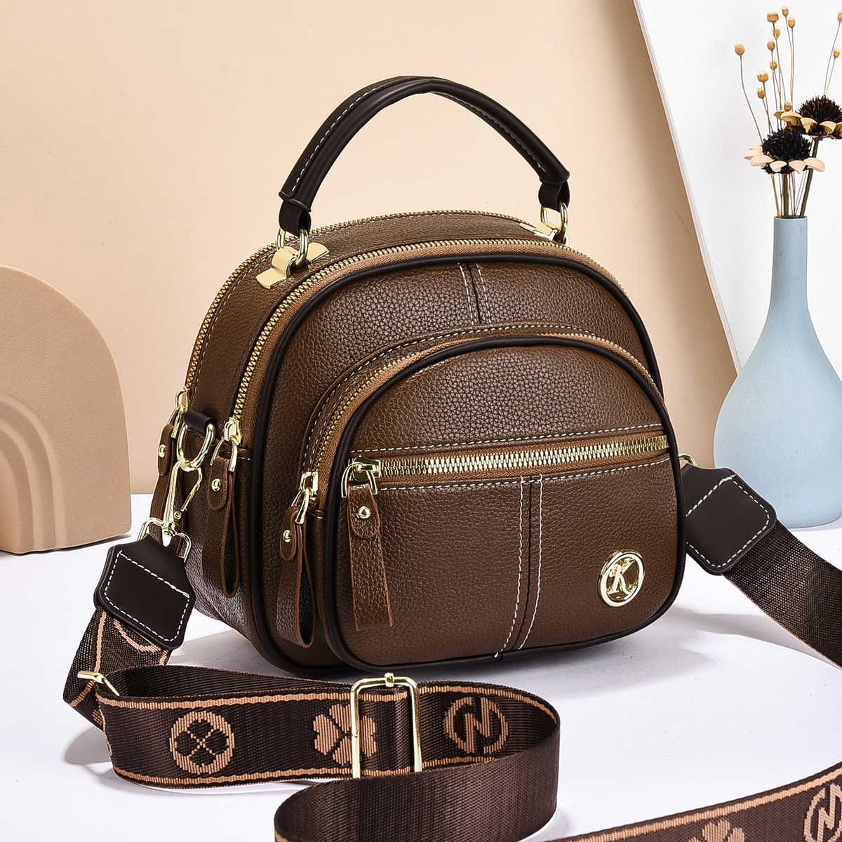 📢📢50% OFF !! ⏰Women's Soft PU Leather Multi-Pocket Crossbody Bag