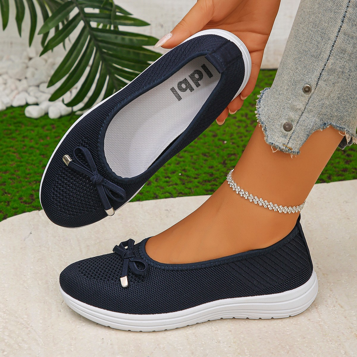 🔥Last Day 50% OFF🔥 Solid Color Flat Shoes, Lightweight, Anti-Slip, Breathable, Orthopedic, Casual, Plain Toe For Women