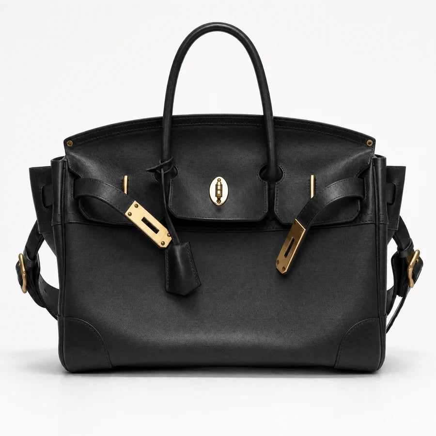 Structured Canvas Weekender with Leather Trim
